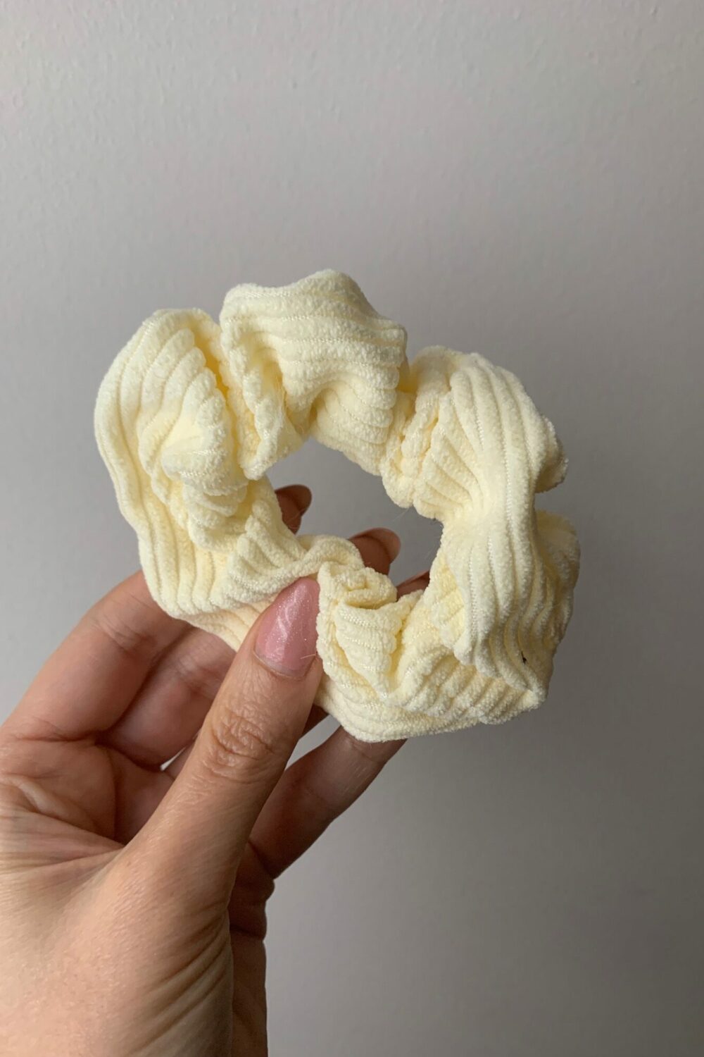 chouchou beige strié