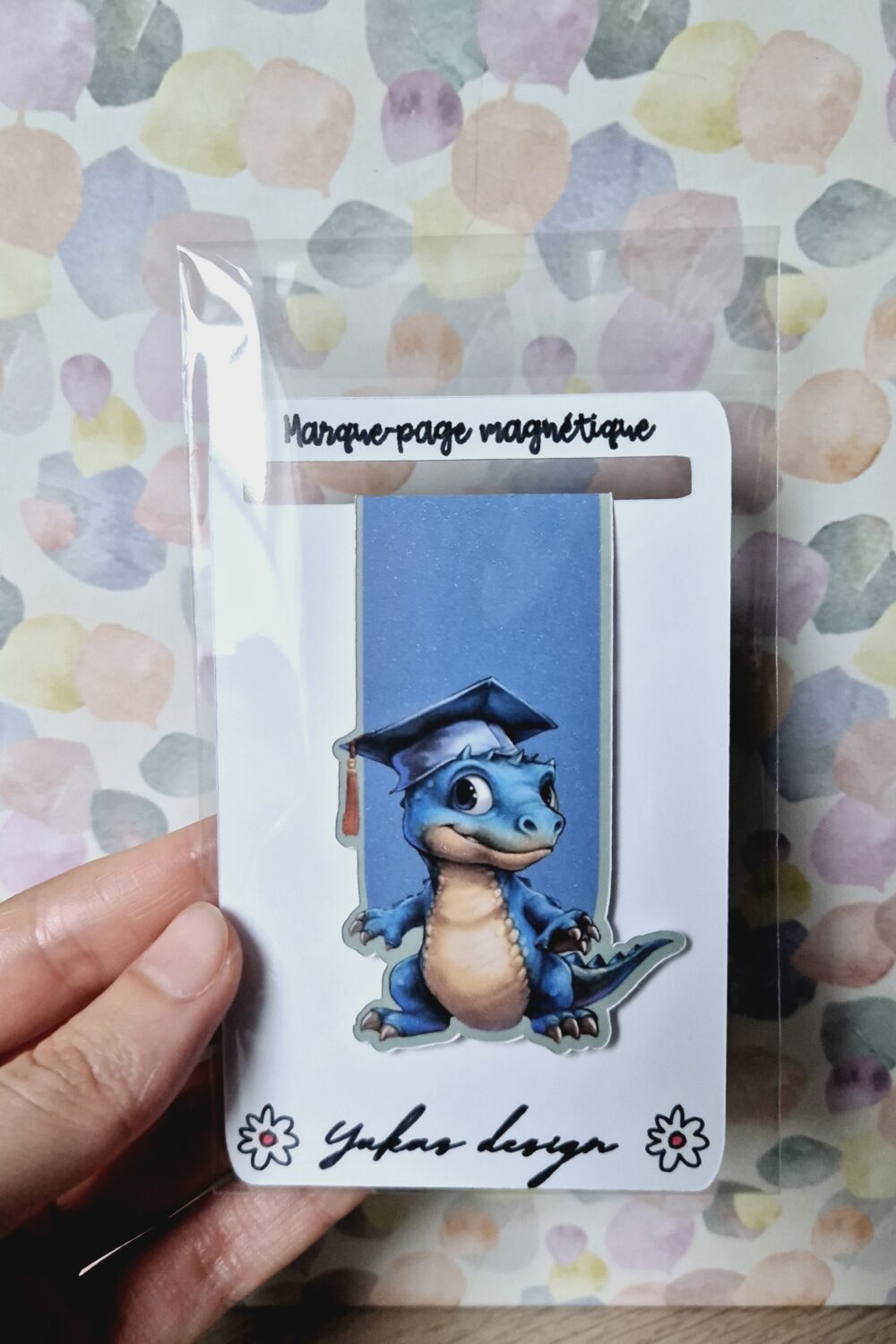 Marque-page dragon bleu