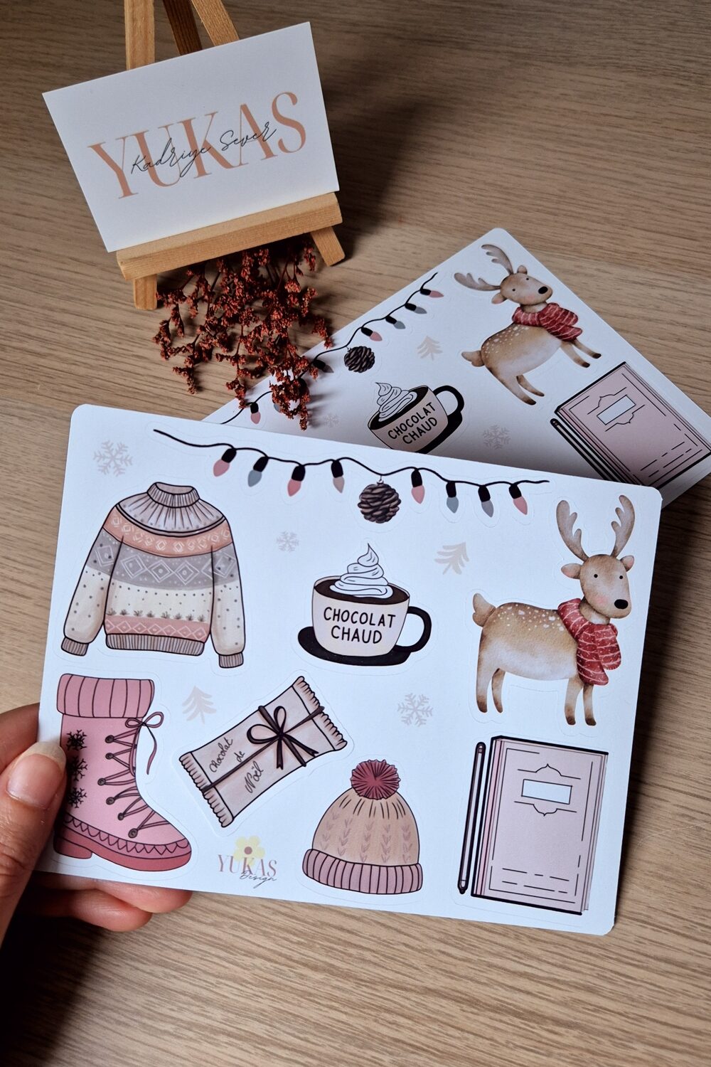 planche stickers noel