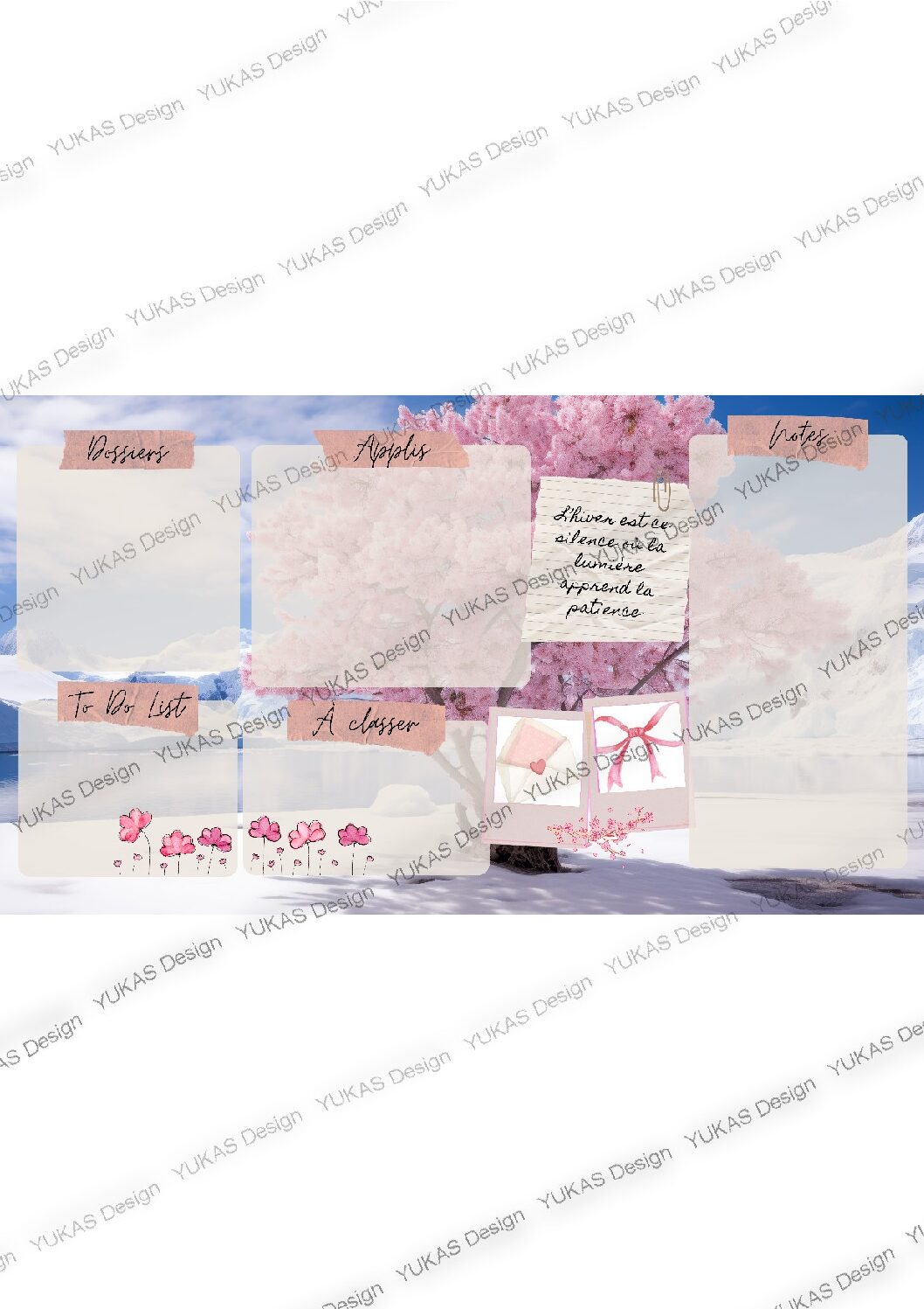 Fonds d'écran organisateur